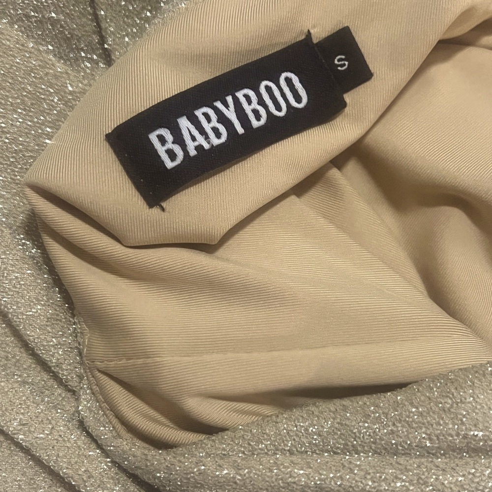 Babyboo Sparkly Gold And Curve Hugging Mini Dress… - image 4